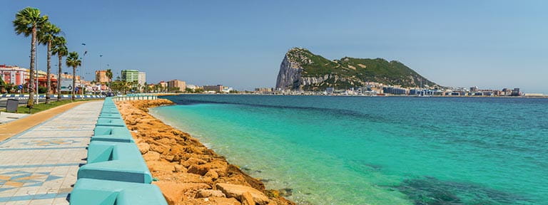 A view towards the Rock of Gibraltar